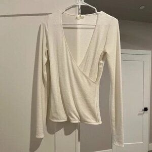 Aritzia Wilfred Free Faux Wrap Top in S